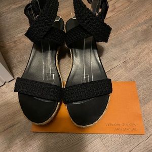 Stuart Weitzman Alexlo black espadrilles sz 9